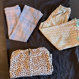Girls Mixed Print Bottoms Pack - Plaid, Flowerish & Leopard jacket